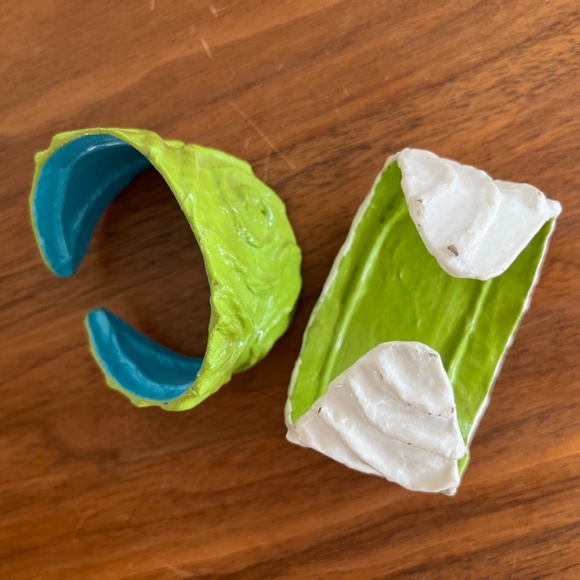 Three Artisan Made Paper Mache Bracelets by Stray Dog Designs Handmade Mexico - Picture 12 of 12